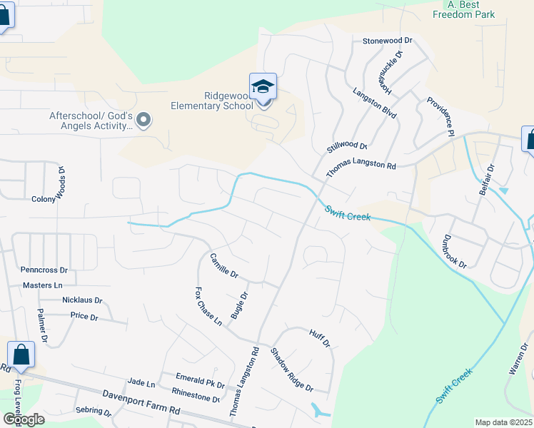map of restaurants, bars, coffee shops, grocery stores, and more near 3713 Oglethorpe Drive in Winterville