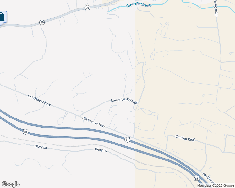 map of restaurants, bars, coffee shops, grocery stores, and more near 33 Lower La Joya Road in Glorieta