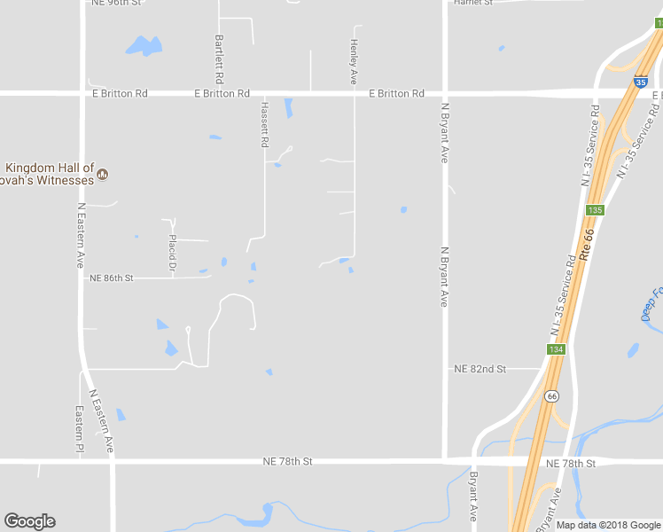 map of restaurants, bars, coffee shops, grocery stores, and more near 8801 Henley Avenue in Oklahoma City