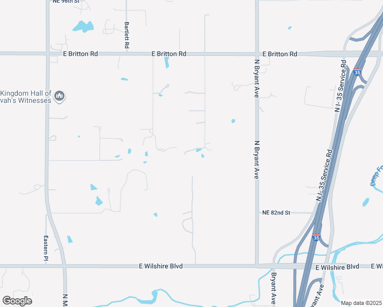 map of restaurants, bars, coffee shops, grocery stores, and more near 8801 Henley Avenue in Oklahoma City