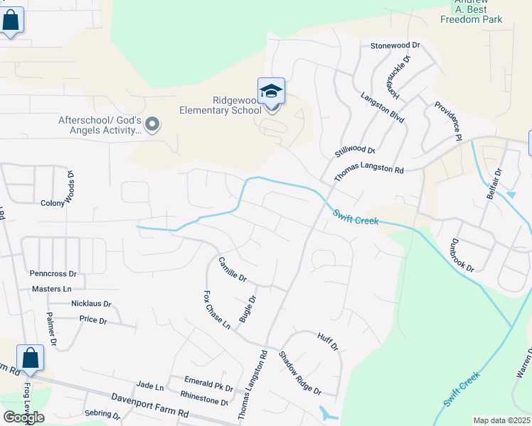 map of restaurants, bars, coffee shops, grocery stores, and more near 3705 Oglethorpe Drive in Winterville