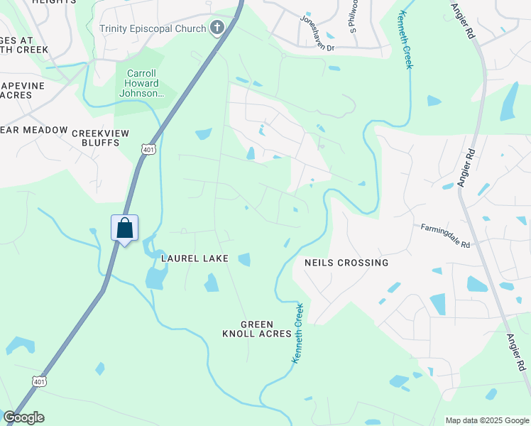 map of restaurants, bars, coffee shops, grocery stores, and more near 302 Highland Forest Drive in Fuquay-Varina