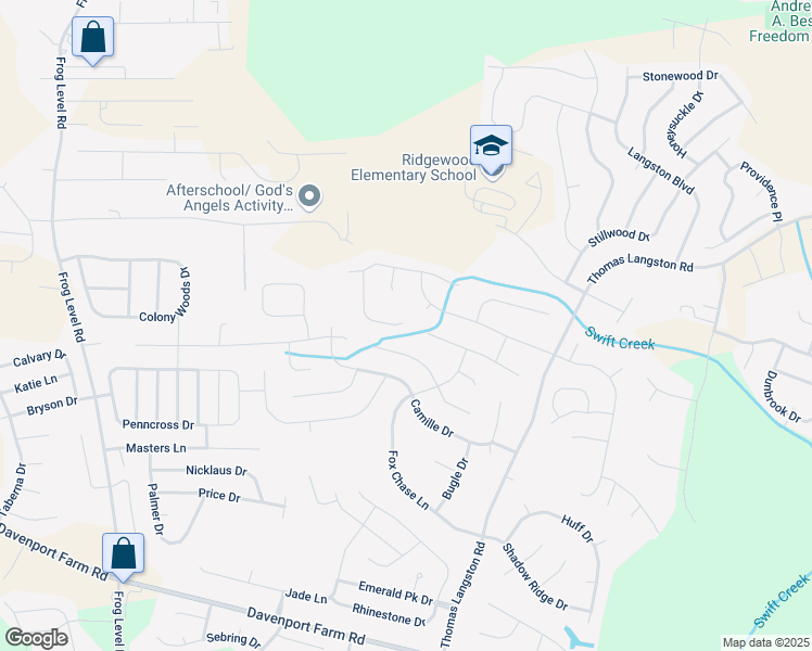 map of restaurants, bars, coffee shops, grocery stores, and more near 3521 Oglethorpe Drive in Winterville