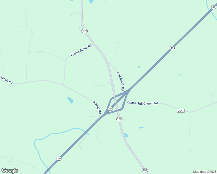 map of restaurants, bars, coffee shops, grocery stores, and more near 23158 North Carolina 109 in Denton