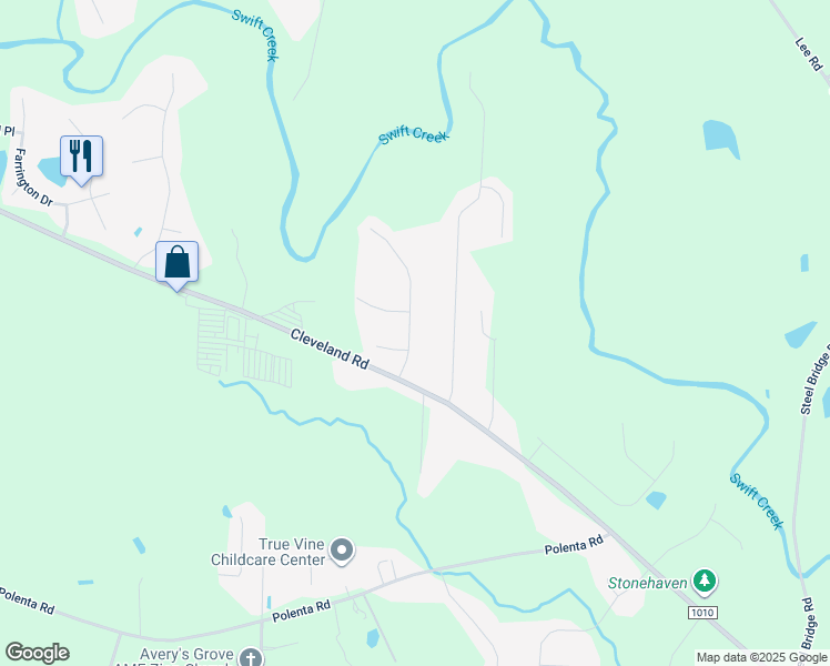 map of restaurants, bars, coffee shops, grocery stores, and more near 178 Ashpole Trail in Clayton