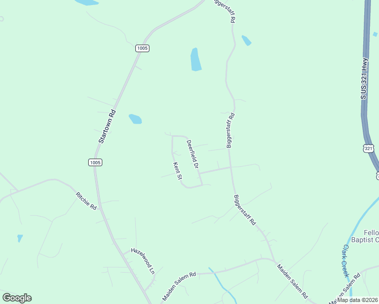 map of restaurants, bars, coffee shops, grocery stores, and more near 2259 Deerfield Drive in Maiden