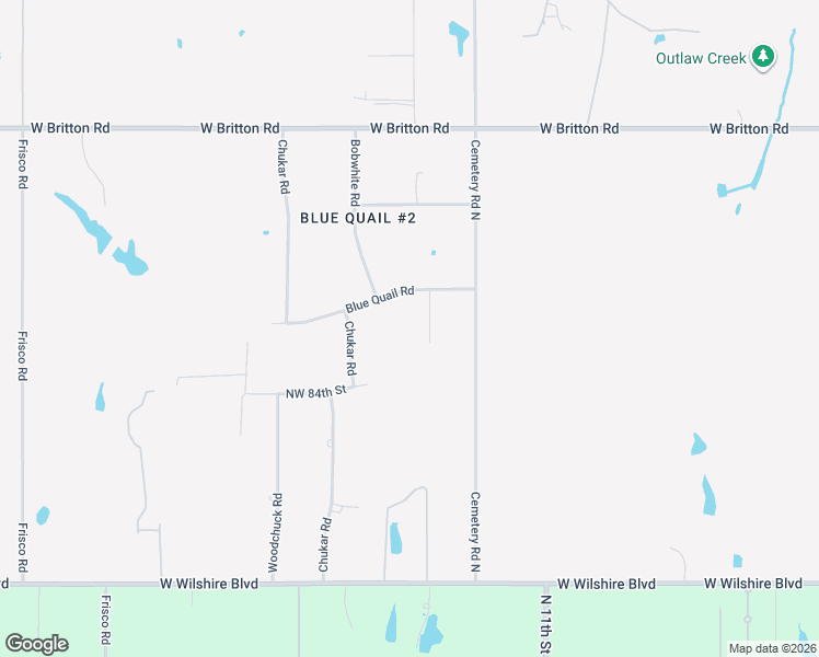 map of restaurants, bars, coffee shops, grocery stores, and more near 8701 Bobwhite Road in Yukon