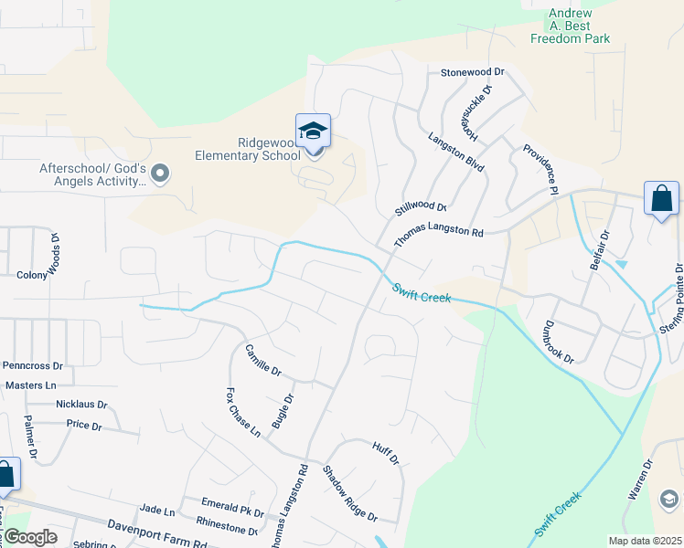 map of restaurants, bars, coffee shops, grocery stores, and more near 3837 Forsyth Park Court in Winterville