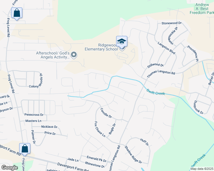 map of restaurants, bars, coffee shops, grocery stores, and more near 3601 Oglethorpe Drive in Winterville