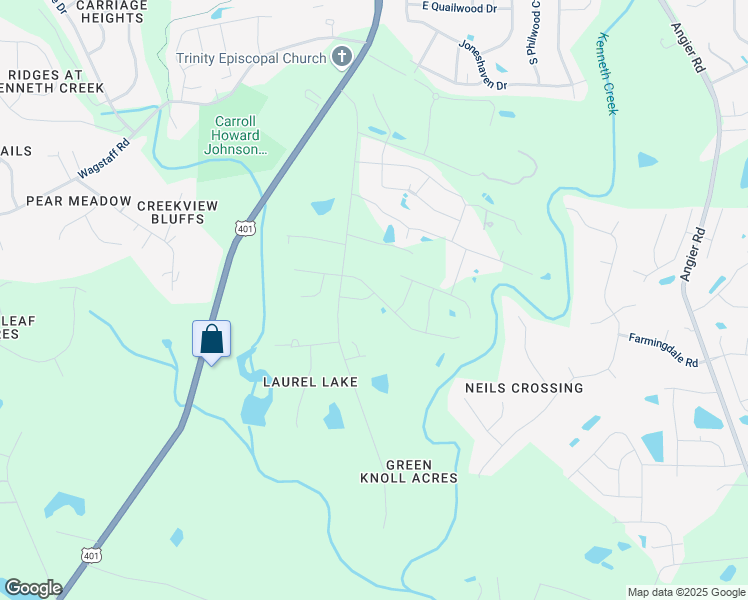 map of restaurants, bars, coffee shops, grocery stores, and more near 128 Highland Grove Way in Fuquay-Varina