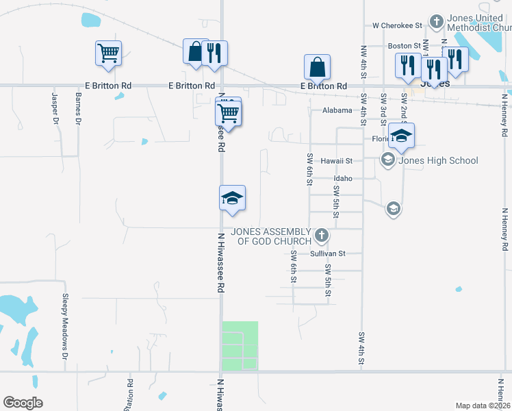map of restaurants, bars, coffee shops, grocery stores, and more near 618 Montana in Jones