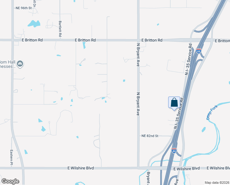 map of restaurants, bars, coffee shops, grocery stores, and more near 8800 Henley Avenue in Oklahoma City