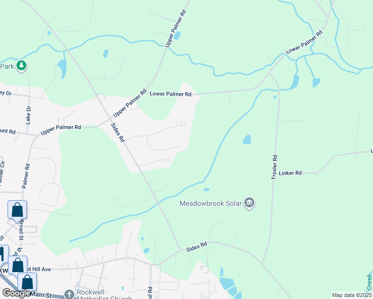 map of restaurants, bars, coffee shops, grocery stores, and more near 119 Redbird Lane in Rockwell