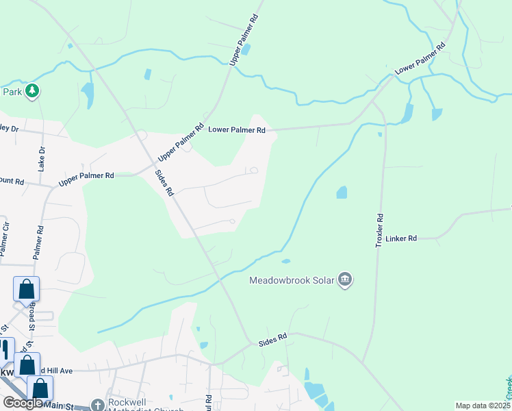 map of restaurants, bars, coffee shops, grocery stores, and more near 119 Redbird Lane in Rockwell