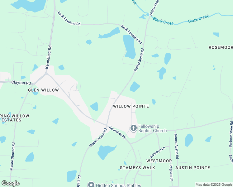 map of restaurants, bars, coffee shops, grocery stores, and more near 9332 Walter Myatt Road in Fuquay-Varina