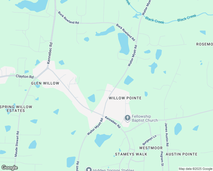 map of restaurants, bars, coffee shops, grocery stores, and more near 9332 Walter Myatt Road in Fuquay-Varina