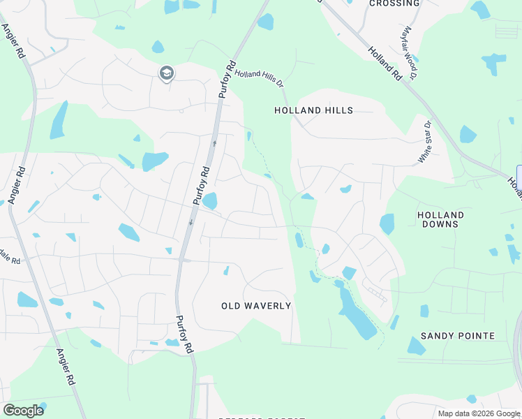 map of restaurants, bars, coffee shops, grocery stores, and more near 8525 Purfoy Road in Fuquay Varina