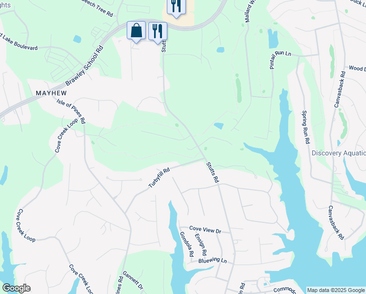 map of restaurants, bars, coffee shops, grocery stores, and more near 256 Stutts Road in Mooresville