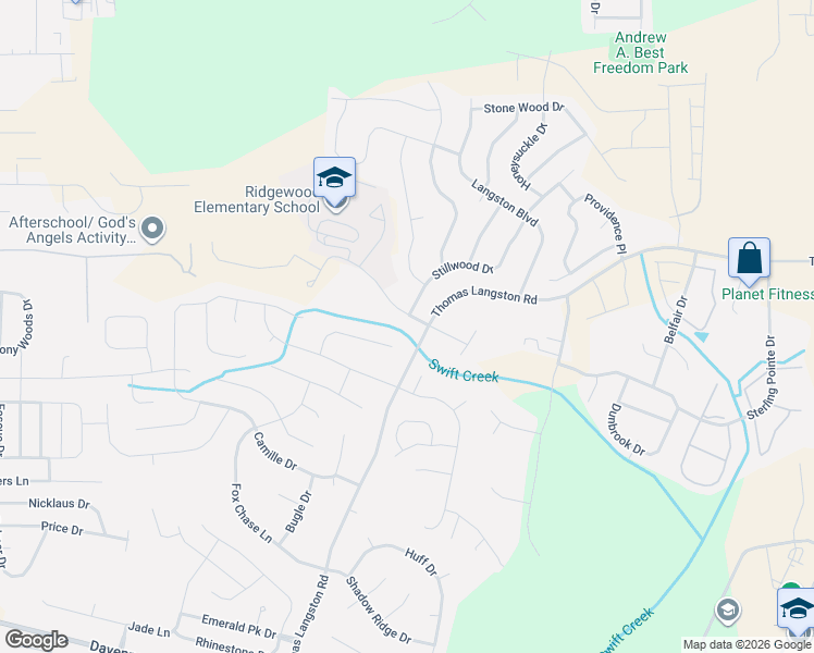 map of restaurants, bars, coffee shops, grocery stores, and more near 3613 South Bend Road in Winterville