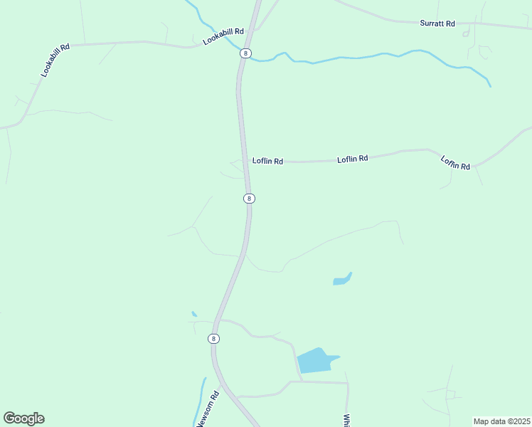 map of restaurants, bars, coffee shops, grocery stores, and more near North Carolina 8 in Denton
