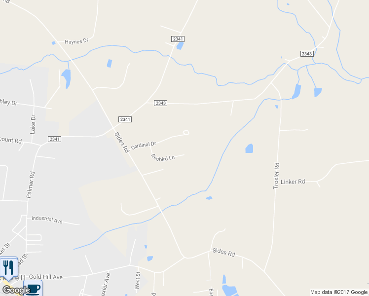 map of restaurants, bars, coffee shops, grocery stores, and more near 112 Redbird Lane in Rockwell