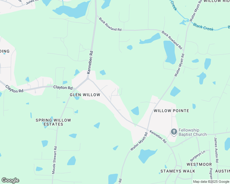 map of restaurants, bars, coffee shops, grocery stores, and more near 8305 Kennebec Road in Wake County