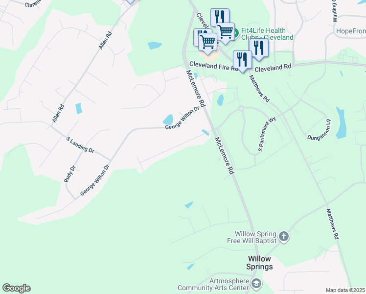 map of restaurants, bars, coffee shops, grocery stores, and more near 177 West Wellesley Drive in Clayton