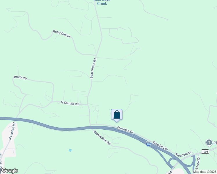 map of restaurants, bars, coffee shops, grocery stores, and more near 36 Robinson Farm Road in Canton