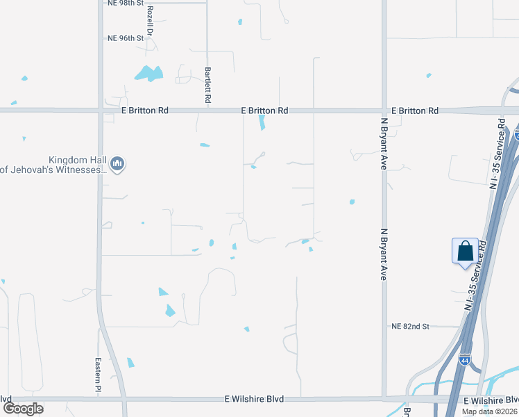 map of restaurants, bars, coffee shops, grocery stores, and more near 8900 Hassett Road in Oklahoma City