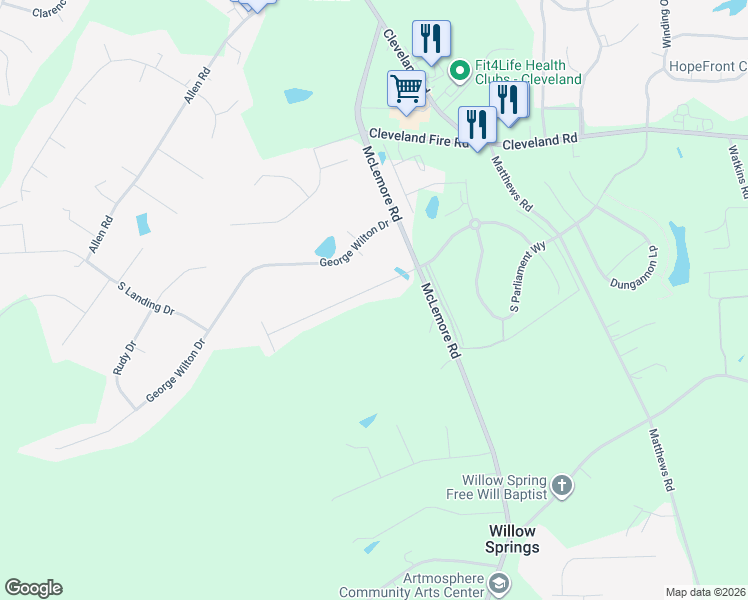 map of restaurants, bars, coffee shops, grocery stores, and more near 135 West Wellesley Drive in Clayton