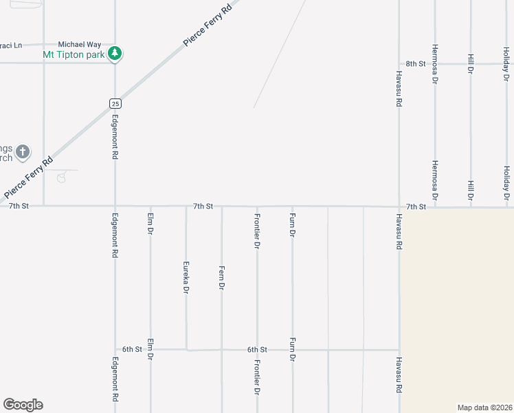 map of restaurants, bars, coffee shops, grocery stores, and more near 7th Street in Dolan Springs