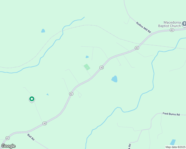 map of restaurants, bars, coffee shops, grocery stores, and more near 9467 North Carolina 42 in Holly Springs