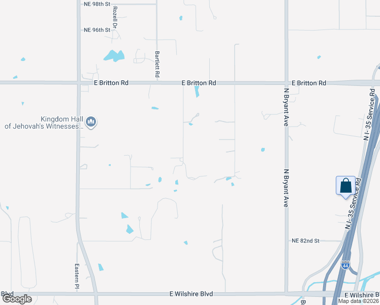 map of restaurants, bars, coffee shops, grocery stores, and more near 8900 Hassett Road in Oklahoma City