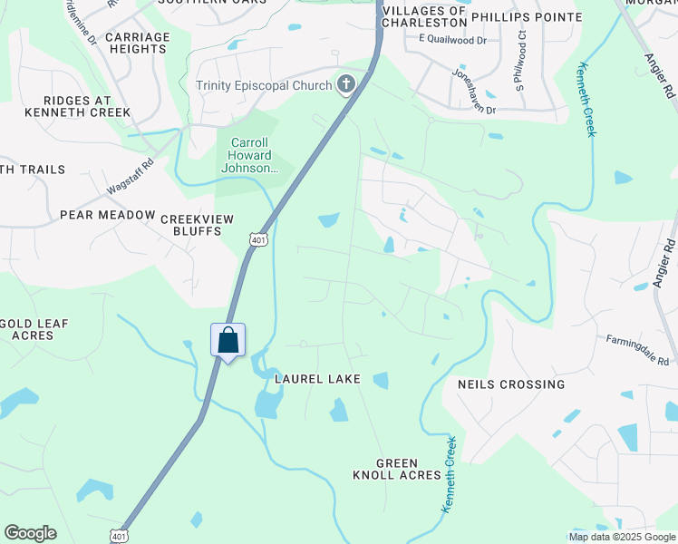 map of restaurants, bars, coffee shops, grocery stores, and more near 111 Merestone Circle in Fuquay-Varina