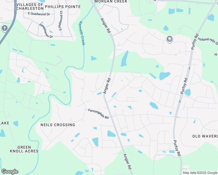 map of restaurants, bars, coffee shops, grocery stores, and more near 1422 Arena Lane in Fuquay-Varina