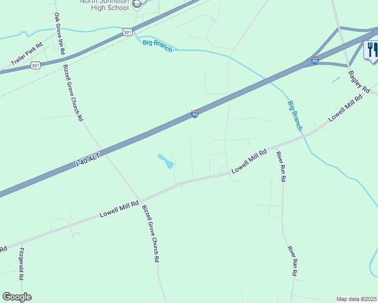map of restaurants, bars, coffee shops, grocery stores, and more near in Kenly