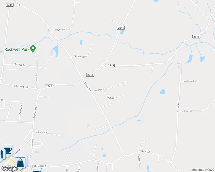 map of restaurants, bars, coffee shops, grocery stores, and more near 108 Cardinal Drive in Rockwell