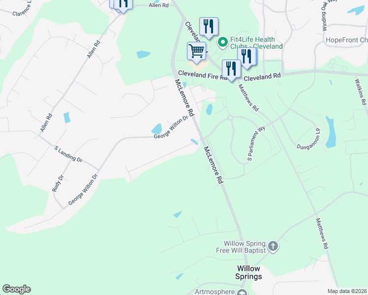 map of restaurants, bars, coffee shops, grocery stores, and more near 135 West Wellesley Drive in Clayton