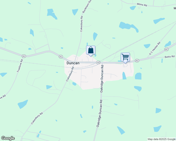 map of restaurants, bars, coffee shops, grocery stores, and more near 58 Meadow Creek Lane in Fuquay-Varina