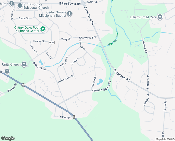 map of restaurants, bars, coffee shops, grocery stores, and more near 421 Southland Drive in Greenville