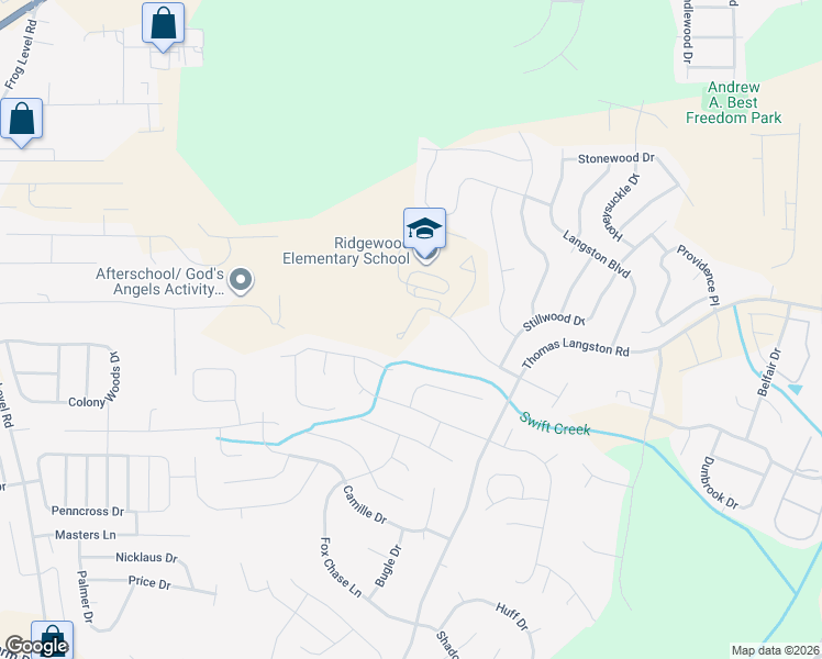 map of restaurants, bars, coffee shops, grocery stores, and more near 3604 South Bend Road in Winterville
