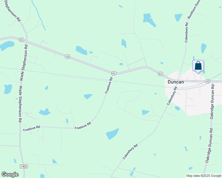 map of restaurants, bars, coffee shops, grocery stores, and more near 117 Truelove Road in Holly Springs