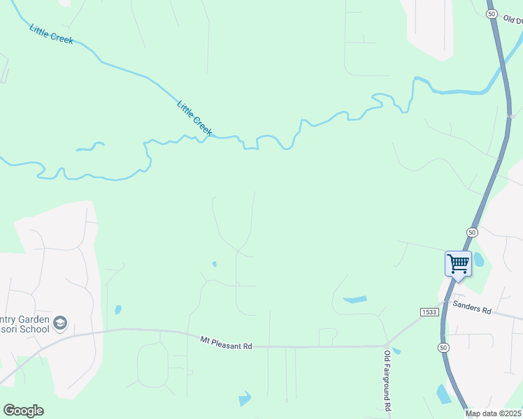 map of restaurants, bars, coffee shops, grocery stores, and more near 322 Steve Ridge in Johnston County