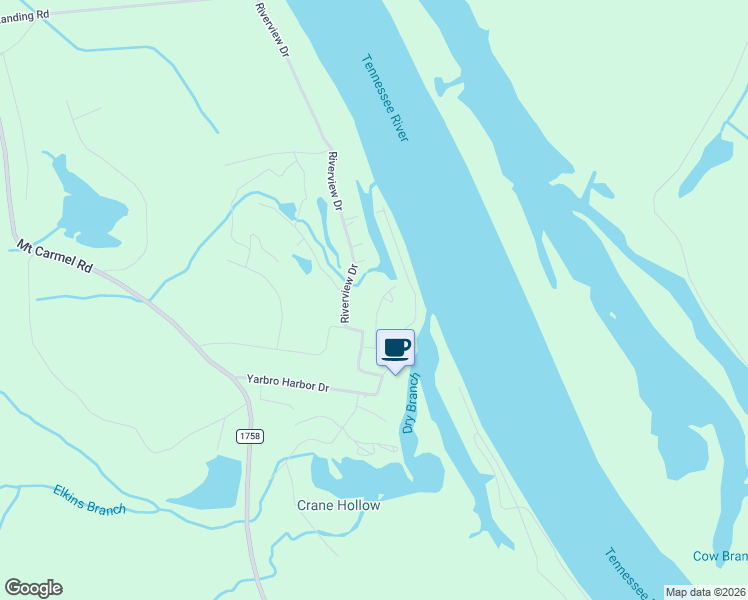 map of restaurants, bars, coffee shops, grocery stores, and more near 72 Riverview Drive in Decaturville