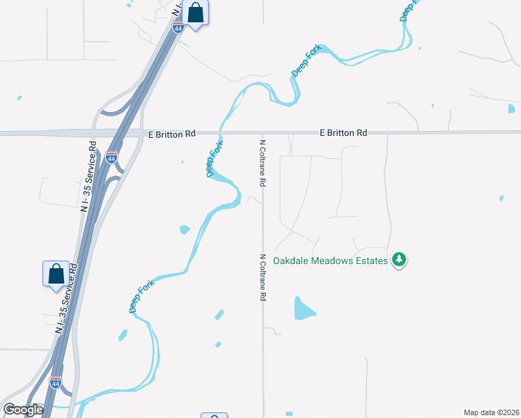 map of restaurants, bars, coffee shops, grocery stores, and more near 9301 North Coltrane Road in Oklahoma City