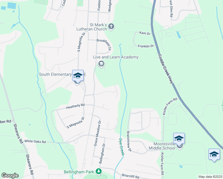 map of restaurants, bars, coffee shops, grocery stores, and more near 962 Hampton Place in Mooresville