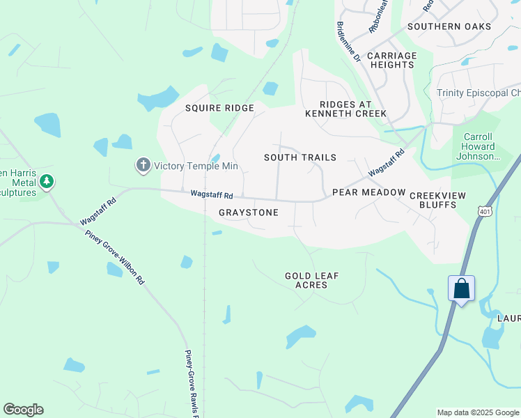 map of restaurants, bars, coffee shops, grocery stores, and more near 1501 Wet Stone Drive in Fuquay Varina