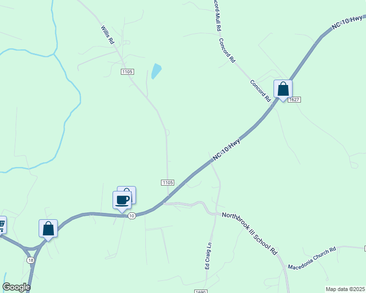 map of restaurants, bars, coffee shops, grocery stores, and more near 1994 Willis Road in Vale