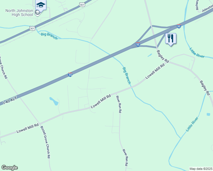 map of restaurants, bars, coffee shops, grocery stores, and more near 165 Moss Landing Drive in Selma