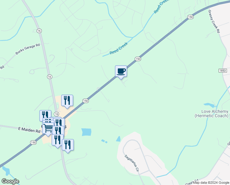 map of restaurants, bars, coffee shops, grocery stores, and more near in Denver